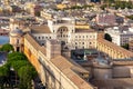 Aerial view of Belvedere palace and Vatican museums, center of Rome, Italy Royalty Free Stock Photo