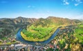 Bend of Dunajec river and Sokolica mountain in Pieniny, Poland Royalty Free Stock Photo