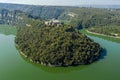 Benedictine monastery of Sant Pere de Casserres on the Ter river Royalty Free Stock Photo