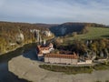 Aerial view of the Benedictine monastery Weltenburg Abbey