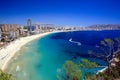 Aerial view of Benidorm, in Spain, with its towering skyscrapers Royalty Free Stock Photo