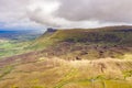 Aerial view of Benwisken Mountain seen from Benbulbin, Sligo Ireland