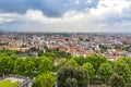 Aerial panoramic view of Bergamo city, Lombardy, Italy