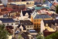 Aerial view of Bergen downtown, Norway Royalty Free Stock Photo