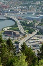 Aerial view of Bergen, Norway Royalty Free Stock Photo