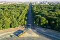 Aerial view of Berlin, Germany, as seen from the Victory Column .SiegessÃÂ¤ule tower, in a Summer afternoon Royalty Free Stock Photo