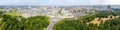 Aerial view of Berlin skyline from June 17 road, Germany Royalty Free Stock Photo