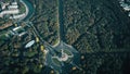 Aerial view of Berlin Victory Column roundabout, Germany Royalty Free Stock Photo