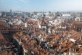 Aerial view of Bern Old Town with Zytglogge and Kafigturm - Bern, Switzerland