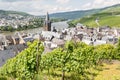 Aerial view of BernKastel-Kues in Germany Royalty Free Stock Photo