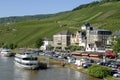Aerial view Bernkastel with vineyards on the Moselle Royalty Free Stock Photo