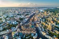 Aerial view of Besarabka and Khreshchatyk, the main street of Kiev