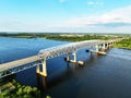 Aerial View of the Betsy Ross Bridge over the Delaware River Philadelphia Royalty Free Stock Photo