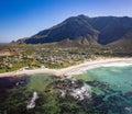 Aerial view of Betty& x27;s Bay in Western Cape province in South Africa Royalty Free Stock Photo