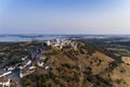 Aerial view of the beutiful historical village of Monsaraz, in Alentejo Royalty Free Stock Photo