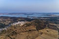 Aerial view of the beutiful historical village of Monsaraz, in Alentejo, Portugal Royalty Free Stock Photo