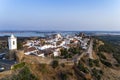 Aerial view of the beutiful historical village of Monsaraz, in Alentejo, Portugal Royalty Free Stock Photo