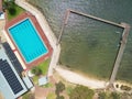 Aerial view of Bicton Baths in Perth, Western Australia Royalty Free Stock Photo