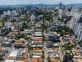 Aerial view of the big city in Brazil. Royalty Free Stock Photo