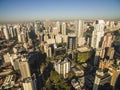 Aerial view of big city, Sao Paulo Brazil, South America Royalty Free Stock Photo