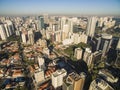 Aerial view of big city, Sao Paulo Brazil, South America Royalty Free Stock Photo