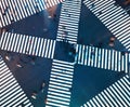 Aerial view of a big intersection in Tokyo Royalty Free Stock Photo