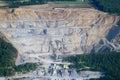 Aerial View : Big stone quarry Royalty Free Stock Photo