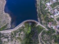 Aerial view of a dam in a coutryside of MÃÂ©xico