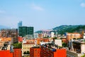 Aerial view of Bilbao, Spain city downtown