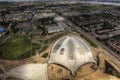 An aerial view of the Biodome in Montreal, Canada