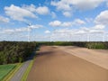 Aerial view of the bioenergy park, of Saerbeck town Germany