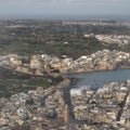 Aerial view of Birzebbuga and surroundings, Malta