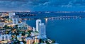 Aerial View of Biscayne Bay at