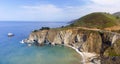 Aerial view of Bixby Bridge in Big Sur, California Royalty Free Stock Photo