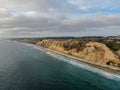 Aerial view of Black Beach, Torrey Pines. California. USA