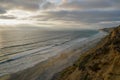 Aerial view of Black Beach, Torrey Pines. California. USA Royalty Free Stock Photo