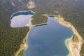 Aerial view of the Black Lake or Crno jezero , Montenegro, Zabljak, Europe Royalty Free Stock Photo