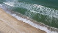 Aerial view of Black Sea coast near town of Obzor, Bulgaria