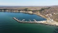 Aerial view of Black sea coast net Saint Athanasius cape, Bulgaria