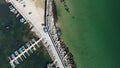 Aerial view of Black sea coast net Saint Athanasius cape, Bulgaria