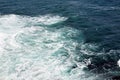 Aerial view of Black Sea waves and flying sea gulls near Burgas city , Bulgaria Royalty Free Stock Photo