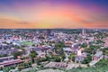 Aerial view of bloemfontein city twilight