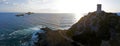 Aerial view of the Bloods Islands and Parata Tower, Corsica. France. Royalty Free Stock Photo