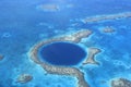 Aerial view of Blue Hole, Belize Royalty Free Stock Photo