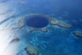 Aerial view of Blue Hole, Belize Royalty Free Stock Photo