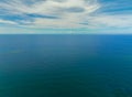 Aerial view of blue sea in Mindanao. Royalty Free Stock Photo