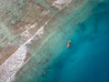 Aerial view of blue sea in Perhentian Island, Malaysia