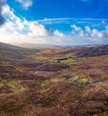 Aerial view of the bluestack mountains above the Owentocker River in Donegal - Ireland
