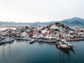 Marmaris Turkey - 26.10.2019: Marina in Marmaris, aerial shoot Royalty Free Stock Photo