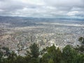 Aerial View of Bogota from Monserrate Hill Royalty Free Stock Photo